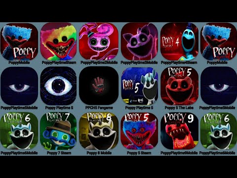Poppy Playtime Steam Vs Mobile Vs Fanmade Chapter 1, 2, 3, 4, 5, 6, 7, 8, 9 | Poppy 5 New Boss