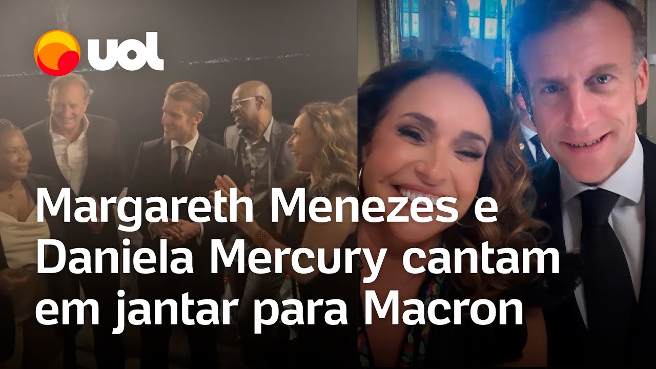Margareth Menezes e Daniela Mercury cantam em jantar para Macron em Salvador TV Online Margareth Menezes e Daniela Mercury cantam em jantar para Macron em Salvador