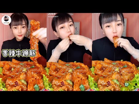 The soft and waxy beef tendon is too fragrant, do you want to eat it? Chinese Mukbang eating show