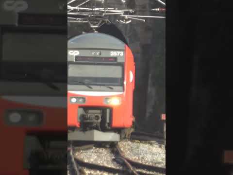 CP 3573 crossing tunnel and end service in Alcântara-Terra #trains #subscribe #views
