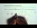 Equivalent Rational Expressions and Operations