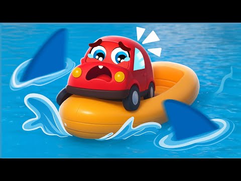 Sharks Play Hide & Seek 🦈 Babies in Danger! Vehicles Cartoon for Kids | Super Truck