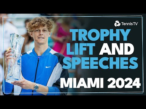 Jannik Sinner: Trophy Lift, Speeches & Ceremony | Miami 2024 Final