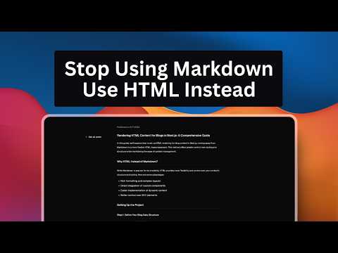 STOP Using Markdown, Use HTML Instead To Render Your Nextjs Blog