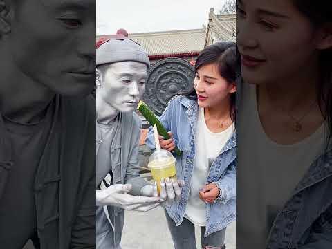 She Traded Cucumber For Milk Tea, I Seemed To Have Lost Money😭#silverman #funny #performance