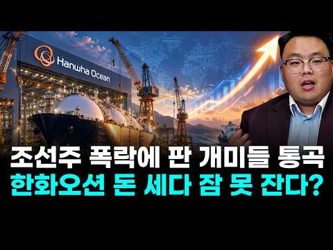 조선주 폭락할 때 판 사람들 통곡…한화오션 개미들 돈 세다 잠 못 잔다? (이건희 주식 전문가)