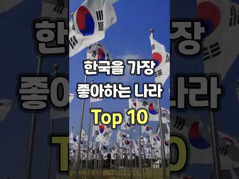 한국을 좋아하는 나라 Top 10...2위 튀르키예, 1위는?