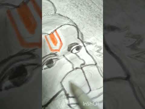 Hanuman Ji ki drawing#artist #viral video
