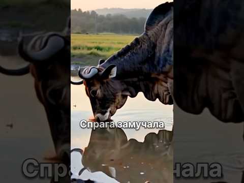 Накінець то бик добрався до води! #бик #тварини #animals #cow #funnyanimals #бики #корови #корова