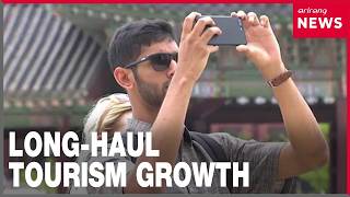 YouTube video thumbnail: Long-Haul Visitors to Korea top 2 Million in First Half of Year