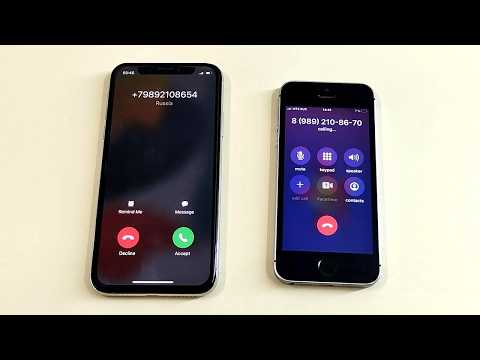 iPhone 10 vs iPhone 5SE incoming call & outgoing call