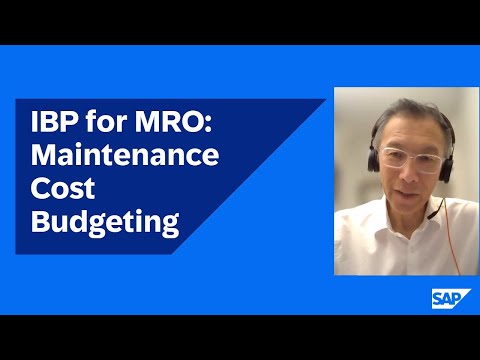 IBP for MRO: Maintenance Cost Budgeting