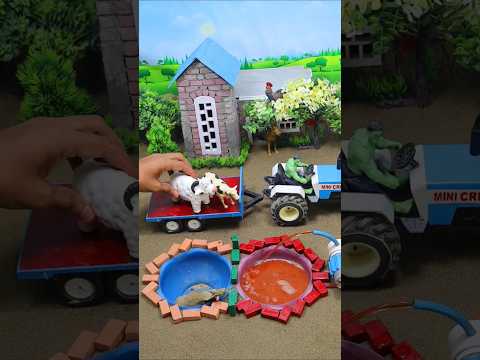 diy mini tractor video mini water pump science project machine #ytshorts #cartoon  #tractor