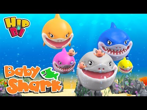 Baby Shark with Funny Hippo Baby | More Nursery Rhymes Songs for Kids | Hip Bi