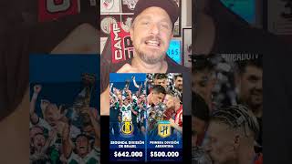 Vergonzoso! La B de Brasil paga más que la A de Argentina