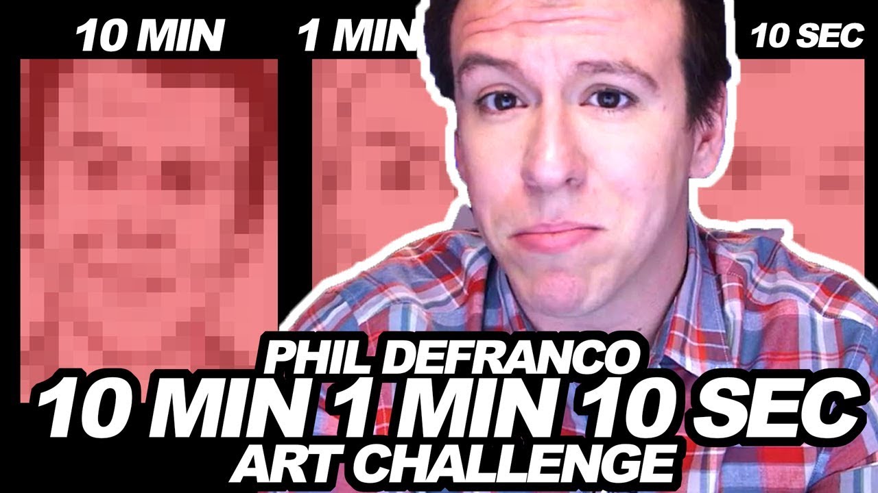 Drawing philip defranco in 10 minutes 1 minute & 10 seconds!