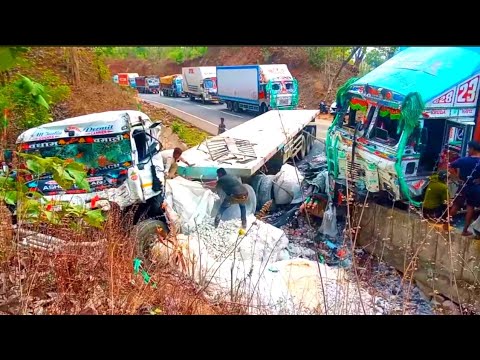 Ghat mein hua trailer aur platform ka accident 🥺🥺🥺🥺🥺