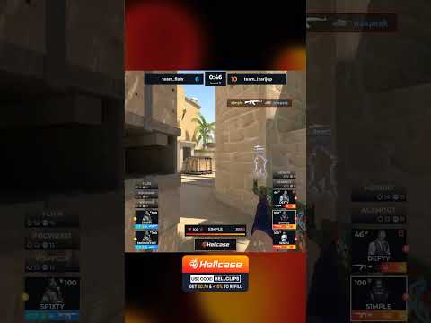 s1mple plays it COOL and farms three kills #s1mple #faceit #cs2 #hellcase