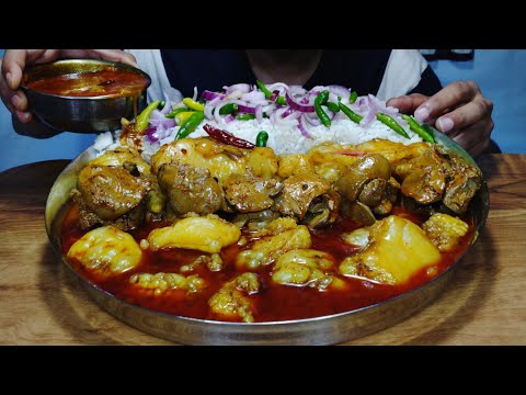 Mostly Spicy Chicken Liver Curry, Mutton Fat Curry Rice Eating | Very Oily Charbi Curry | Mukbang