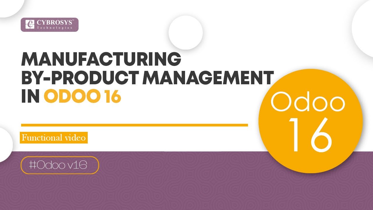 Manufacturing By product Management with Odoo 16 | Odoo 16 Functional | 22.07.2023

In Odoo, a byproduct refers to a secondary or additional product that is produced unintentionally or incidentally during the ...