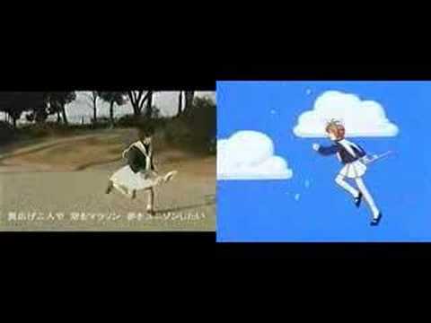 C3B CC Sakura Live Action Parody Opening Comparison