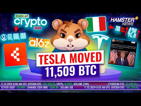 Tesla’s first BTC move in 2 years, Trump’s token sale failure, jail for crypto fraud ⚡️ Hamster News