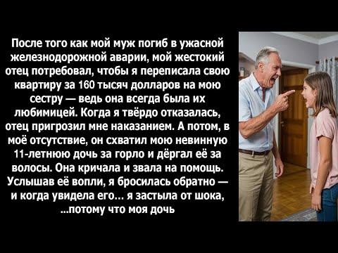 После смерти мужа отец потребовал отдать квартиру… Но когда я отказалась — он напал на мою дочь