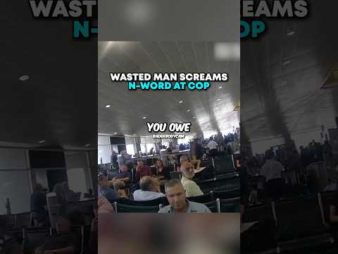 Wasted man SCREAMS n-word at cop 🤯 #police #cops