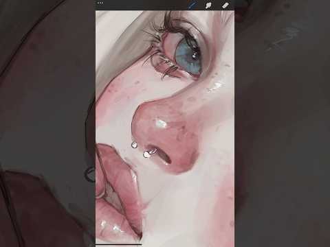 Do you like this video format?😁 Done in Procreate app with my brushes✨Link in my bio✨#shorts #art
