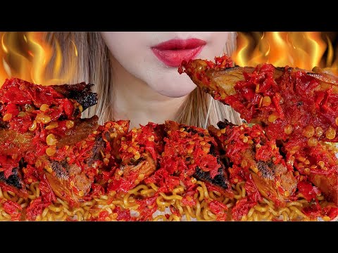 PEDAS MENDESIS❗️🐍ASMR IKAN LAUT PEDAS ALA MELDI INDOMIE CAKALANG🌶🔥SPICY TUNA AND NOODLE