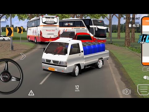 MOBIL PICKUP MITSUBISHI L300 OLENG ANGKUT DRUM BIRU BANYAK| IDBS MOBIL PICKUP SIMULATOR