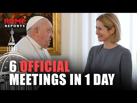 Pope Francis continues with his agenda, despite bronchitis: 6 official meetings in 1 day