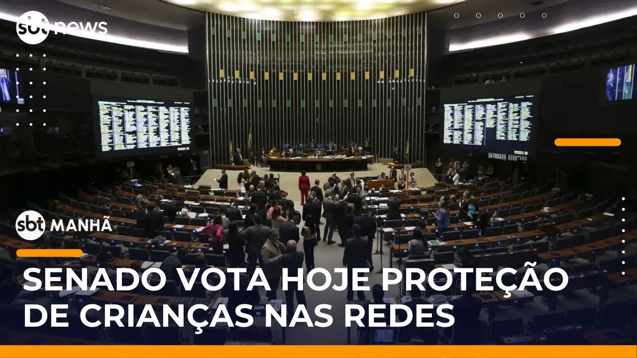 SBT Notícias: Congresso vota hoje projeto que combate a sexualização de crianças na internet