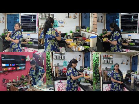 vacation से Bhusawal आने k बाद ghar का khana Tips and Tricks +Dinner🍱 pakoda kadhi🌺 malai se ghee