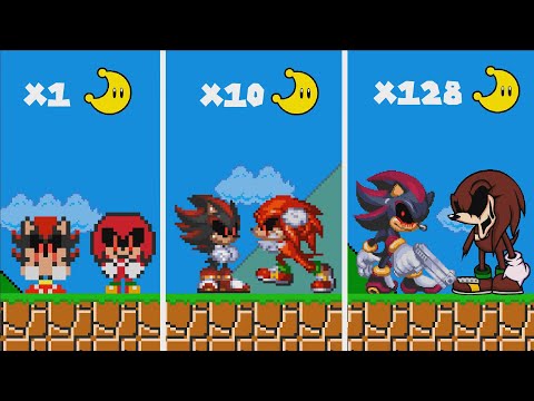 Mario Bros but every Moon makes Shadow Exe vs Knuckles Exe MORE Realistic😱 (Shadow Generations Dark)