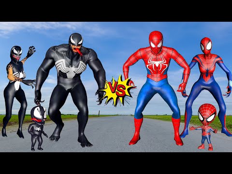 FAMILY VENOM VS FAMILY SPIDER-MAN - In real life