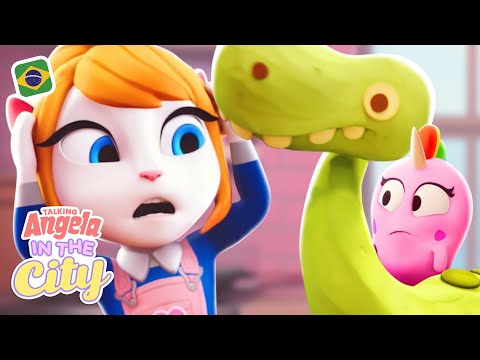 O bolo de dinossauro 🦖🍰 Talking Angela: Na Cidade (Episódio 4)