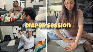 Cloth diaper challenge time | Kitchen garden shopping with Uncle @FeanshuandKeerat 