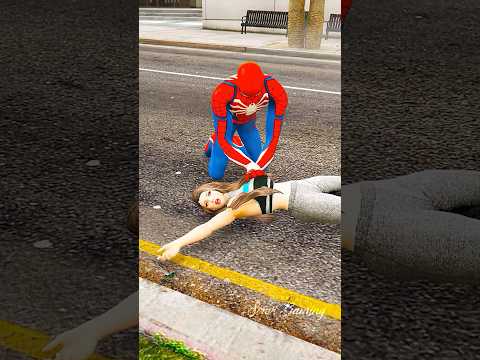Spider-Man Save His Girlfriend From Accident And Take Revengee #shorts #youtubeshorts #gta5