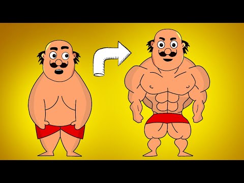 Motupatlu Body Builder Transformation Drawing | How To Draw Motu | Toons Funny