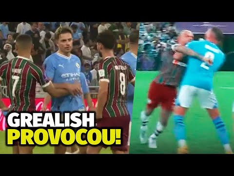 TRETA! Felipe Melo, Walker e Grealish brigaram ao final de Manchester City e Fluminense