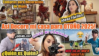 TRANSFORMANDO MI CASA PARA OTOŃO🍁Decoración Cálida y Acogedora | SON GEMELOS?😱Estrenando mi CÁMARA!📸