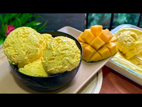 দোকানের মতো রিচ, ক্রিমি, সুপার স্মুথ Mango Ice Cream – একদম পারফেক্ট টেক্সচার আর ন্যাচারাল ফ্লেভারে😍