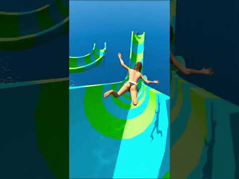 Sophia & Amanda Awesome Water Slide #1 #shorts