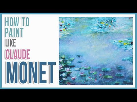 How to Paint Monet's Water Lilies with Acrylic Paint Step by Step | Art Journal Thursday Ep. 26