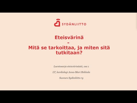 Sydänliiton verkkoluento | Eteisvärinän hoito