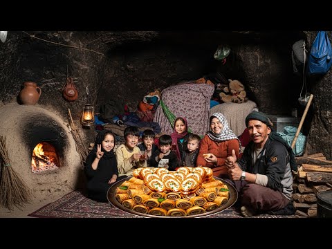 Stunning Creativity of a Cave-Dwelling Family | Homemade Roll for the First Time!