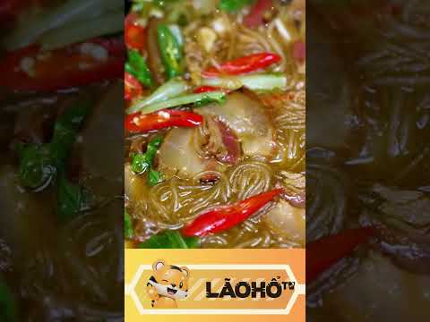 THỊT XÔNG KHÓI THƠM LỪNG NẤU MIẾN MƯỚP ĐẮNG XÀO ĐẬU ĐEN LÊN MEN