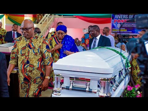 See What Happened As Wike & Fubara Meet At Friend Burial In Bayelsa And What Fubara Said To Wike