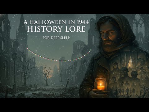 A Halloween in Europe | Cozy 1944 History Ambience & WW2 Night Journey